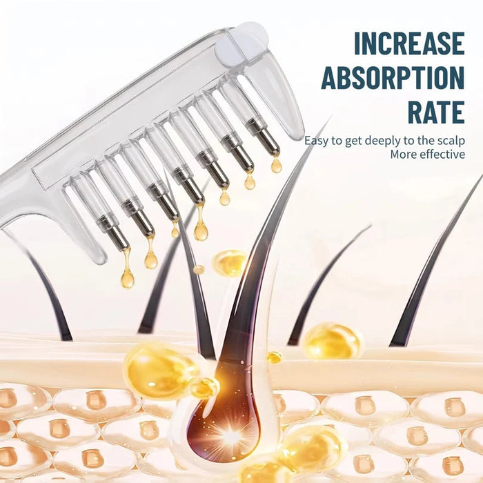 2-in-1 Scalp Massager Comb & Oil Applicator | Mess-Free Hair Oiling Tool