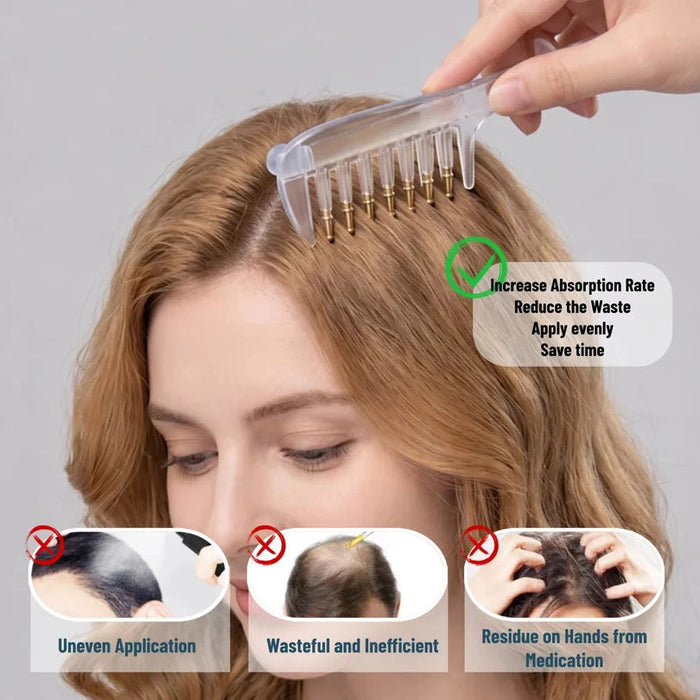 2-in-1 Scalp Massager Comb & Oil Applicator | Mess-Free Hair Oiling Tool